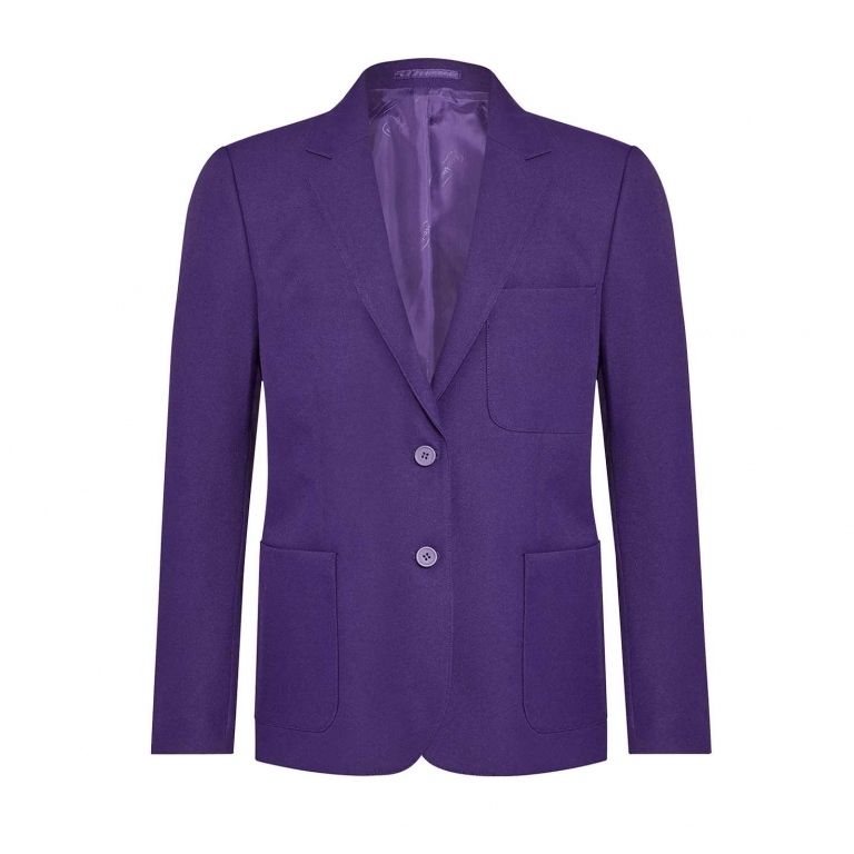 Girls School Blazer Purple | Purple School Blazer Woven Polyester ...