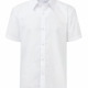 Slim Fit Boys / Mens White School Shirt Short Sleeve Twin Pack