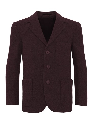 Boys School Flannel Wool Blazer Maroon