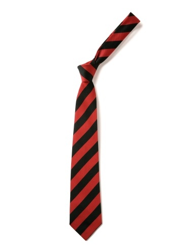 Black & Red Broad Stripe Tie (Box of 24)