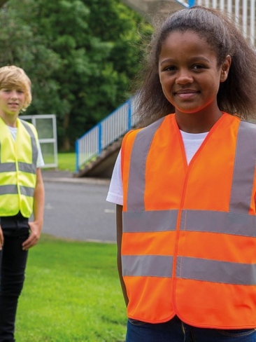 School Hi Vis Safety Vest Yellow & Orange