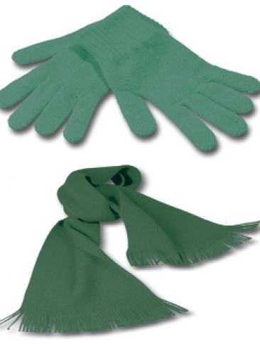 School Knitted Gloves and Scarf