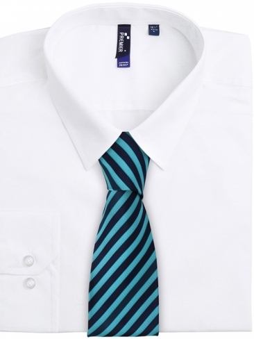 Woven Contrast Colour Stripe Tie Polyester 57 x 3"