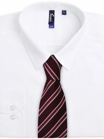 Woven Waffle Stripe Tie Polyester 57 x 3"