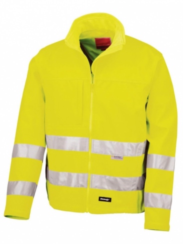 Hi Viz Soft Shell Waterproof Work Jacket